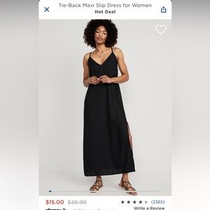 Old Navy Tie Back Maxi Slip Dress